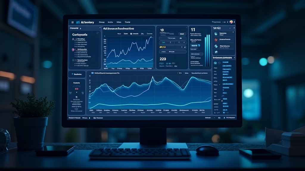 Illustration of AI tools streamlining online business processes
